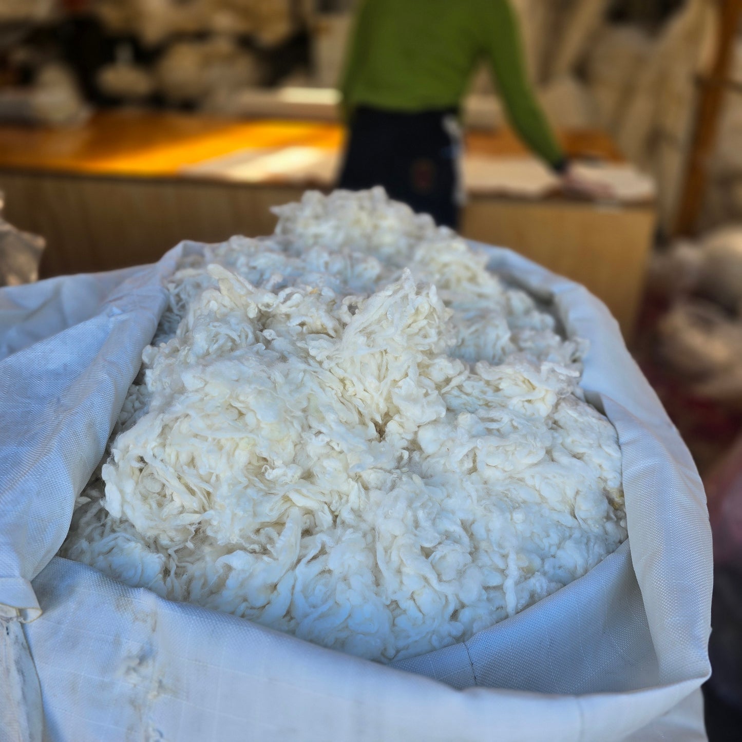 27 micron white lambs wool