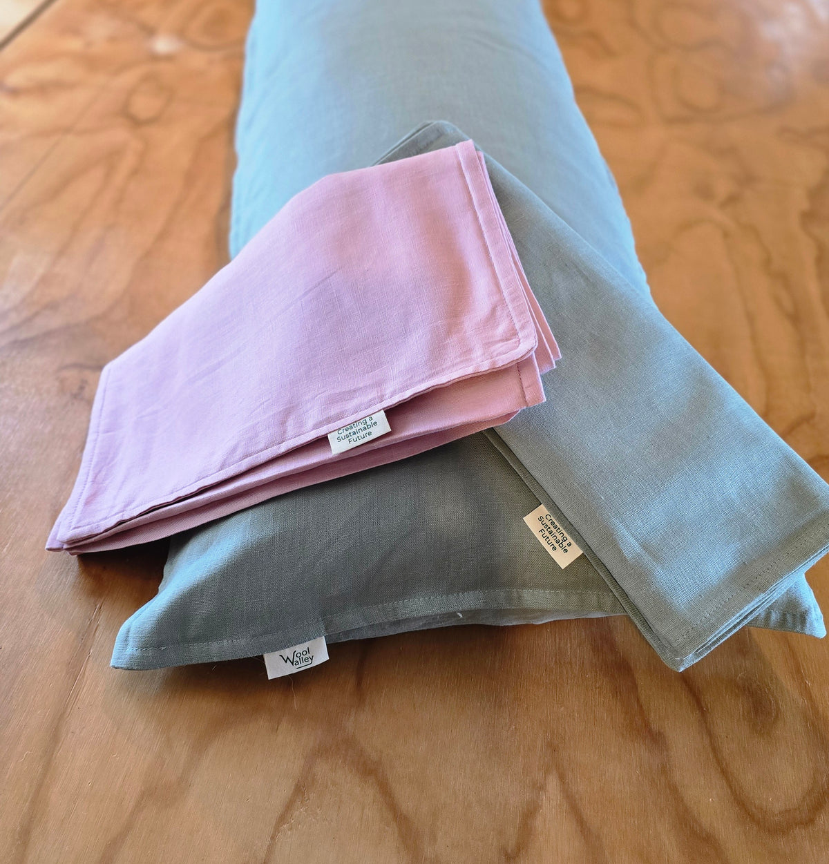 Linen body pillows covers - made on the farm