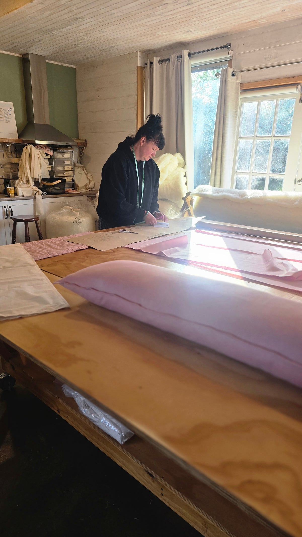 Linen body pillows covers - made on the farm