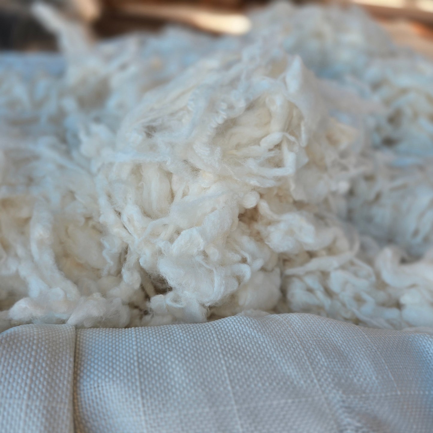 27 micron white lambs wool
